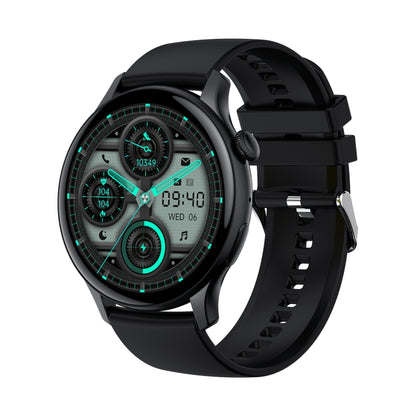 HK85 1.43 inch Smart Silicone Strap Watch Supports Bluetooth Call/Blood Oxygen Monitoring(Black) - Smart Wear by buy2fix | Online Shopping UK | buy2fix