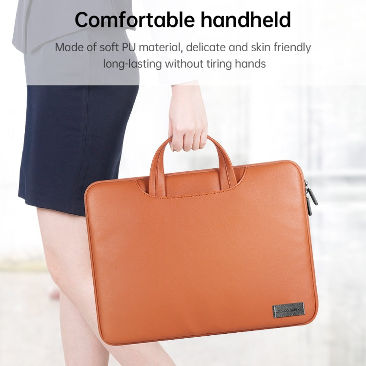 Waterproof PU Laptop Bag Inner Bag, Size:15 inch(Rose Gold) -  by buy2fix | Online Shopping UK | buy2fix