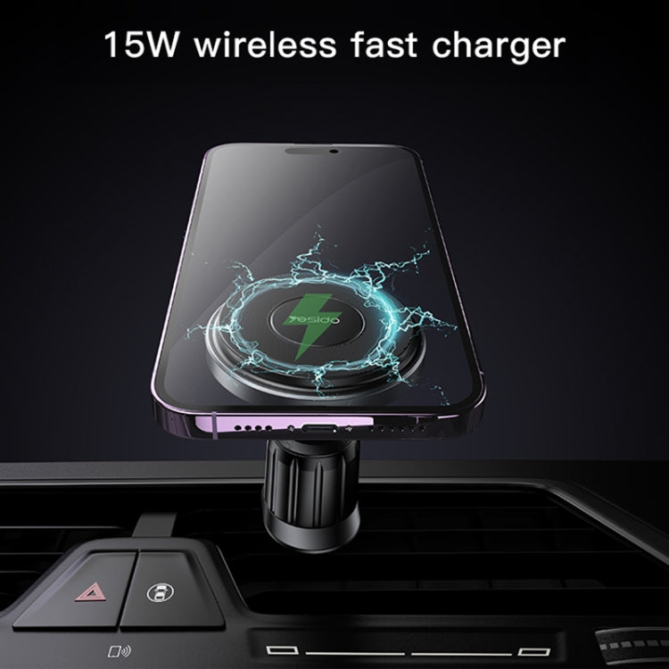 Yesido C190 15W Magsafe Magnetic Car Air Vent Wireless Charger(Black) - Wireless Charger Holders by Yesido | Online Shopping UK | buy2fix