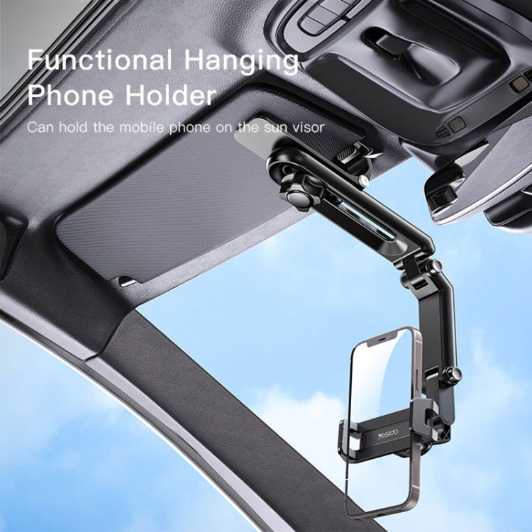 Yesido C194 Car Sun Visor Using Phone Holder(Black) -  by Yesido | Online Shopping UK | buy2fix