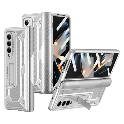 For Samsung Galaxy Z Fold3 5G integrated Shockproof Phone Case with Hinge(Silver) - Galaxy Phone Cases by buy2fix | Online Shopping UK | buy2fix