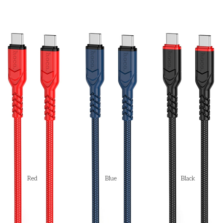 hoco X59 Victory 60W USB-C / Type-C to USB-C / Type-C Charging Data Dable, Length:1m(Black) - USB-C & Type-C Cable by hoco | Online Shopping UK | buy2fix