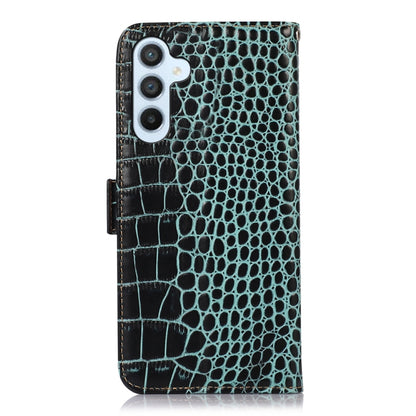 For Samsung Galaxy M54 5G Crocodile Top Layer Cowhide Leather Phone Case(Green) - Galaxy Phone Cases by buy2fix | Online Shopping UK | buy2fix