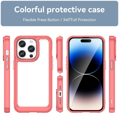 For iPhone 15 Pro Max Colorful Series Acrylic + TPU Phone Case(Red) - iPhone 15 Pro Max Cases by buy2fix | Online Shopping UK | buy2fix