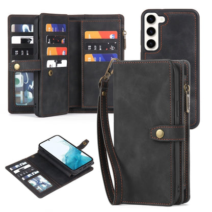 For Samsung Galaxy A54 5G Zipper Wallet Detachable MagSafe Leather Phone Case(Black) - Galaxy Phone Cases by buy2fix | Online Shopping UK | buy2fix