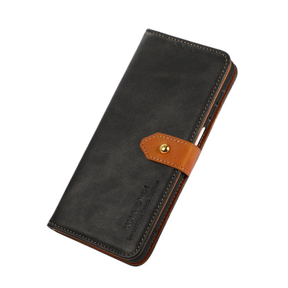 For Xiaomi Poco F5 Pro KHAZNEH Cowhide Texture Flip Leather Phone Case(Black) - Xiaomi Cases by buy2fix | Online Shopping UK | buy2fix