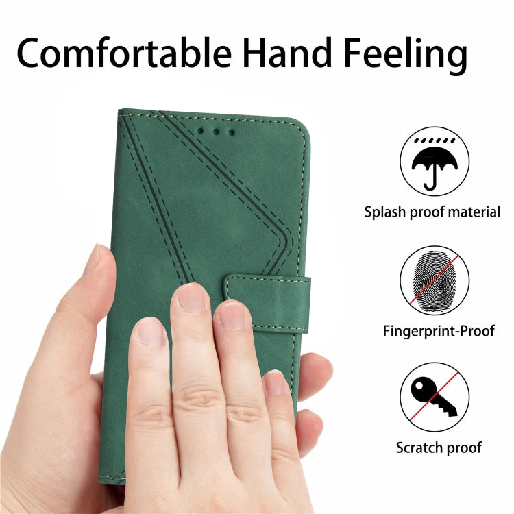 For Sony Xperia 1 V Stitching Embossed Leather Phone Case(Green) - Sony Cases by buy2fix | Online Shopping UK | buy2fix