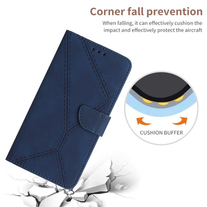 For Xiaomi 13 Stitching Embossed Leather Phone Case(Blue) - 13 Cases by buy2fix | Online Shopping UK | buy2fix