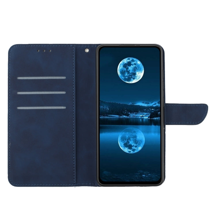 For Xiaomi 13 Lite Stitching Embossed Leather Phone Case(Blue) - 13 Lite Cases by buy2fix | Online Shopping UK | buy2fix