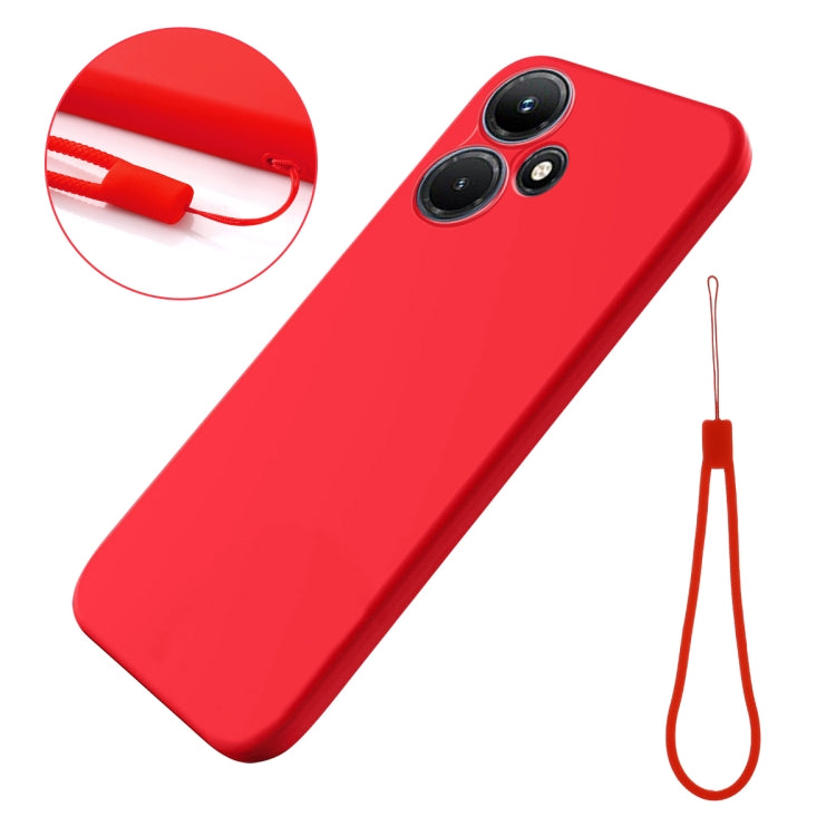 For Infinix Hot 30 Play Pure Color Liquid Silicone Shockproof Phone Case(Red) - Infinix Cases by buy2fix | Online Shopping UK | buy2fix