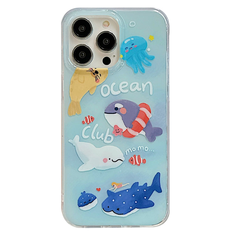 For iPhone 14 Pro Max IMD Cute Animal Pattern Phone Case(Seal) - iPhone 14 Pro Max Cases by buy2fix | Online Shopping UK | buy2fix