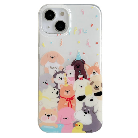 For iPhone 14 IMD Cute Animal Pattern Phone Case(Dog) - iPhone 14 Cases by buy2fix | Online Shopping UK | buy2fix