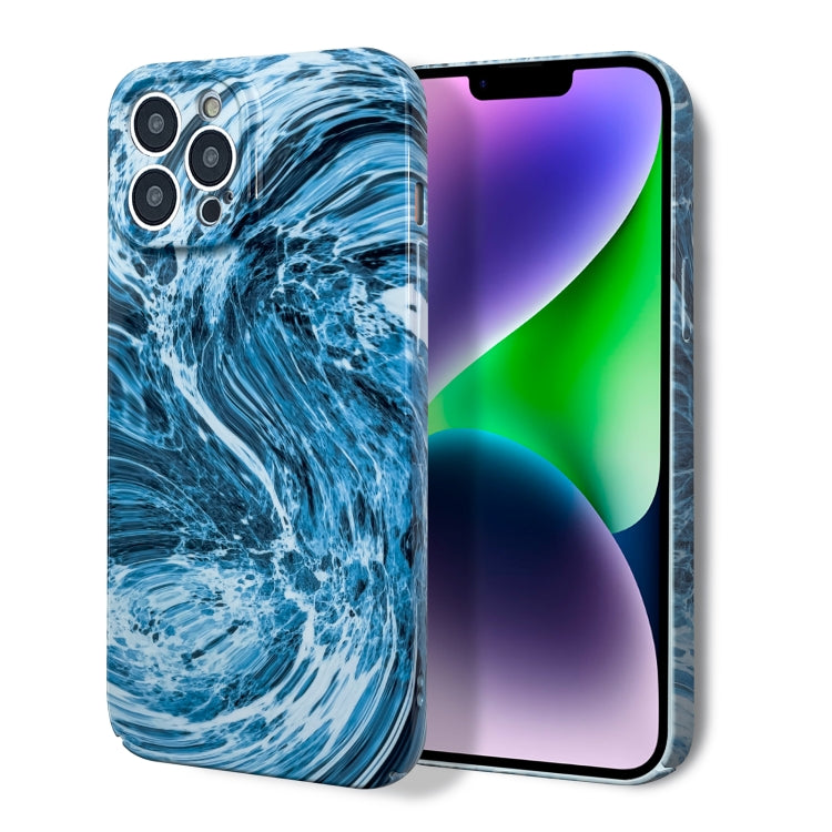 For iPhone 11 Marble Pattern Phone Case(Navy Blue White) - iPhone 11 Cases by buy2fix | Online Shopping UK | buy2fix