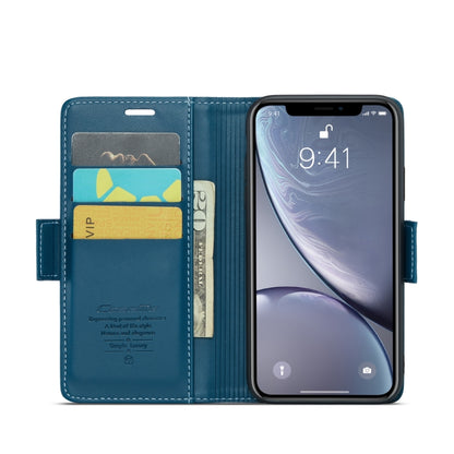 For iPhone XR CaseMe 023 Butterfly Buckle Litchi Texture RFID Anti-theft Leather Phone Case(Blue) - More iPhone Cases by CaseMe | Online Shopping UK | buy2fix