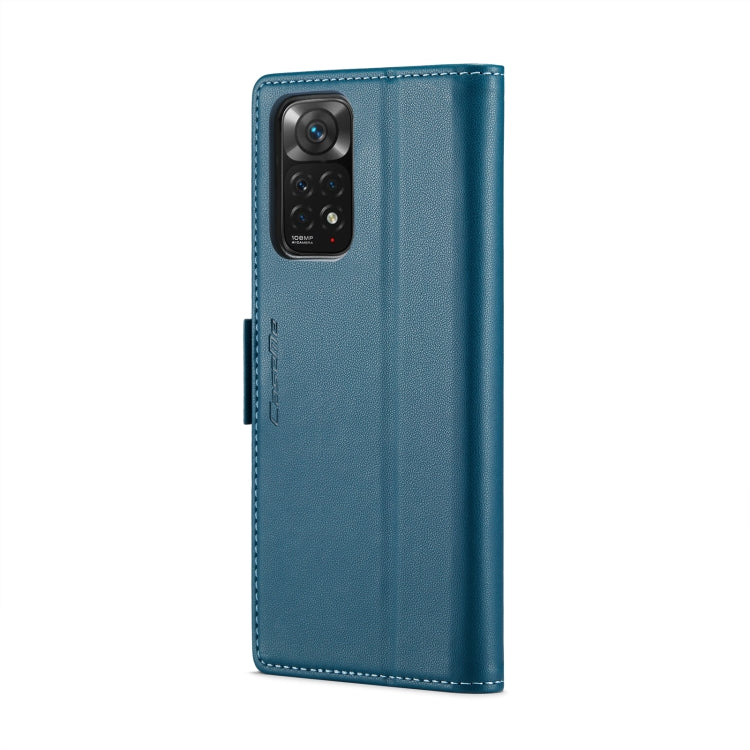 For Xiaomi Redmi Note 11 4G Global/Note 11S Global CaseMe 023 Butterfly Buckle Litchi Texture RFID Anti-theft Leather Phone Case(Blue) - Xiaomi Cases by CaseMe | Online Shopping UK | buy2fix