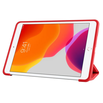 For iPad 9.7 2018 / 2017 / Air 2 / Air 3-folding TPU Horizontal Flip Leather Tablet Case with Holder(Red) - iPad 9.7 (2018) & (2017) Cases by buy2fix | Online Shopping UK | buy2fix