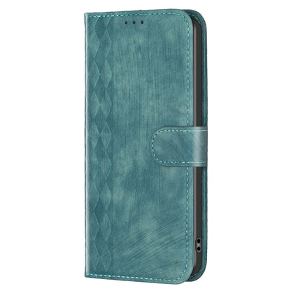 For Xiaomi 12 Pro Plaid Embossed Leather Phone Case(Green) - 12 Pro Cases by buy2fix | Online Shopping UK | buy2fix
