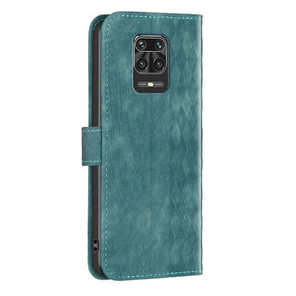 For Xiaomi Redmi Note 9 Pro Plaid Embossed Leather Phone Case(Green) - Xiaomi Cases by buy2fix | Online Shopping UK | buy2fix