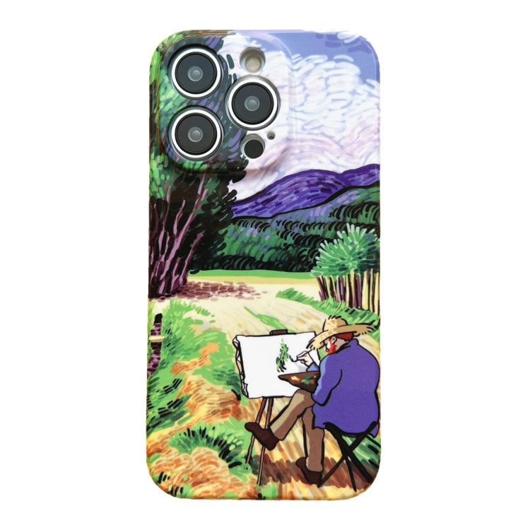 For iPhone 14 Plus Precise Hole Oil Painting Pattern PC Phone Case(Painting) - iPhone 14 Plus Cases by buy2fix | Online Shopping UK | buy2fix