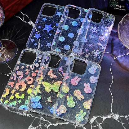 For iPhone 13 Pro Little Star Series Glitter Powder TPU Phone Case(Little Rabbit) - iPhone 13 Pro Cases by buy2fix | Online Shopping UK | buy2fix