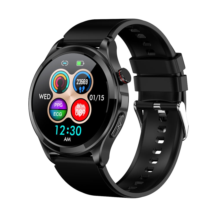 TK22 1.39 inch IP67 Waterproof Silicone Band Smart Watch Supports ECG / Non-invasive Blood Sugar(Black) - Smart Watches by buy2fix | Online Shopping UK | buy2fix