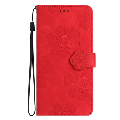 For Xiaomi Redmi 9A Flower Embossing Pattern Leather Phone Case(Red) - Xiaomi Cases by buy2fix | Online Shopping UK | buy2fix