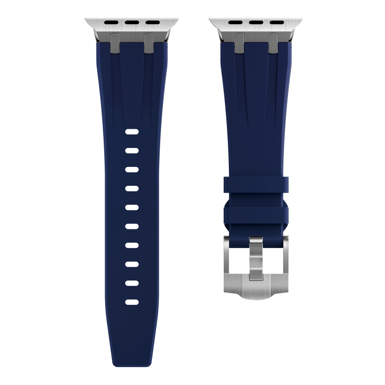 AP Silicone Watch Band For Apple Watch SE 40mm(Silver Blue) - Watch Bands by buy2fix | Online Shopping UK | buy2fix