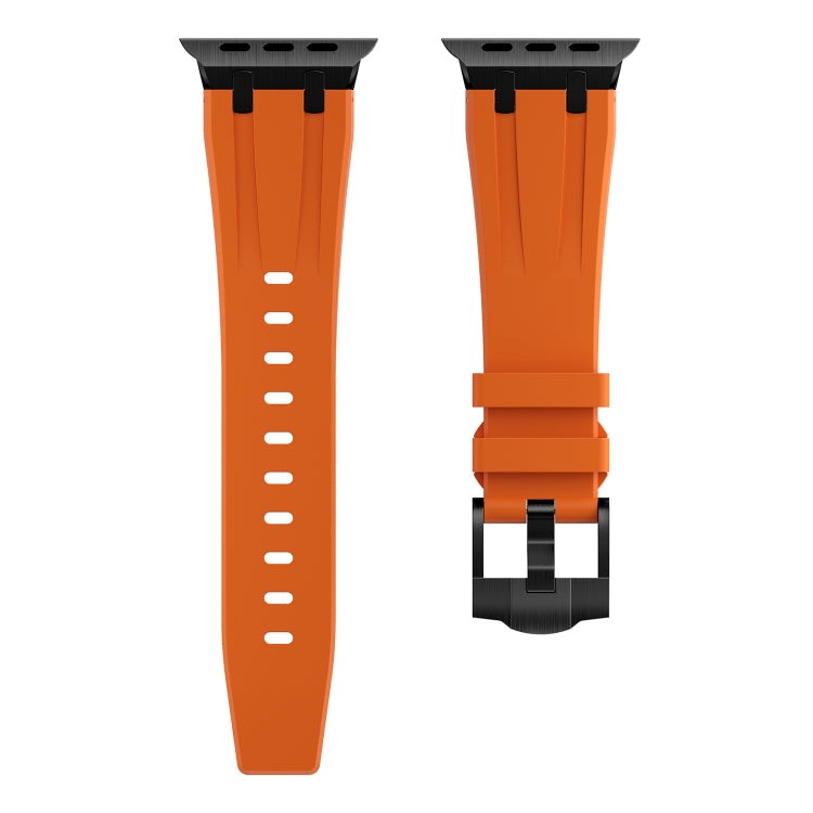 AP Silicone Watch Band For Apple Watch 42mm(Black Orange) - Watch Bands by buy2fix | Online Shopping UK | buy2fix