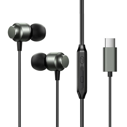 JOYROOM JR-EC06 Type-C Metal In-Ear Wired Earphone, Length: 1.2m(Dark Grey) - Type-C Earphone by JOYROOM | Online Shopping UK | buy2fix