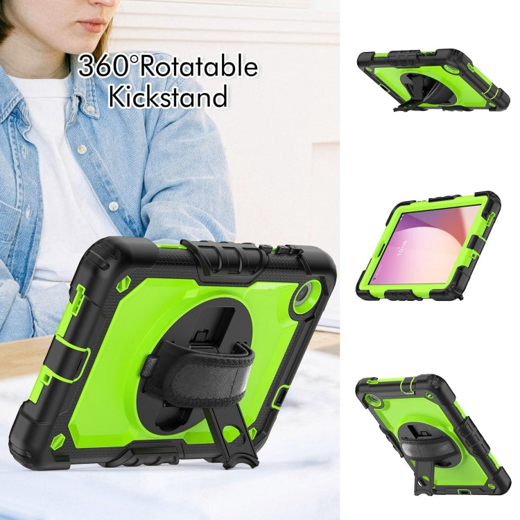 For Lenovo Tab M8 4th Gen Silicone Hybrid PC Tablet Case with Shoulder Strap(Yellow Green PC) - For Lenovo by buy2fix | Online Shopping UK | buy2fix