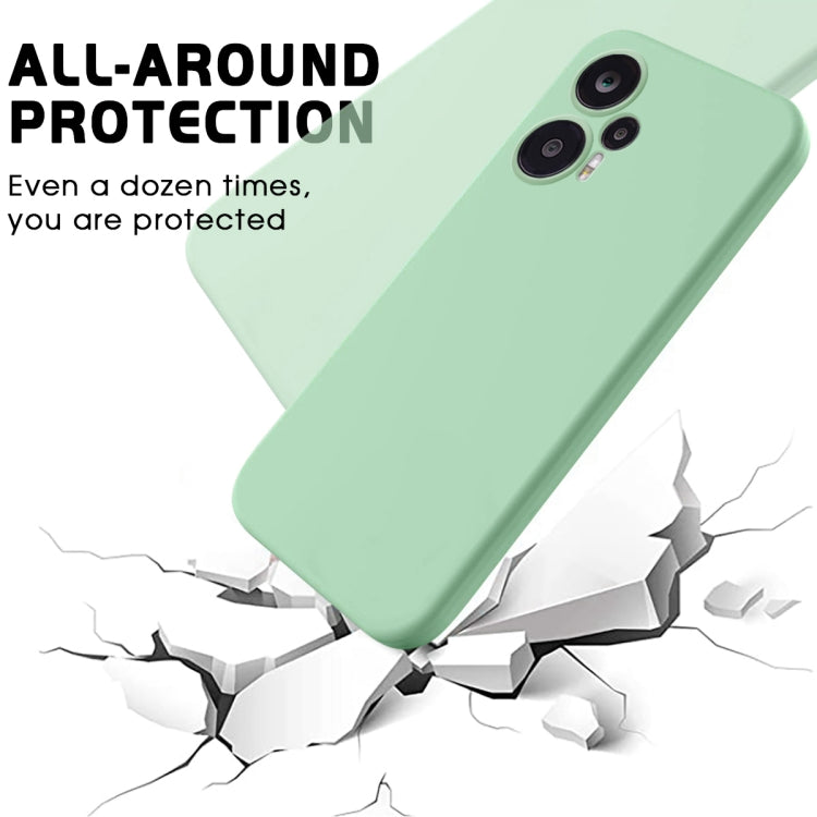 For Xiaomi Poco F5 5G / Note 12 Turbo Pure Color Liquid Silicone Shockproof Phone Case(Green) - Xiaomi Cases by buy2fix | Online Shopping UK | buy2fix