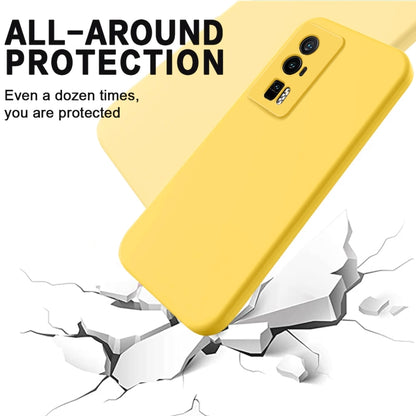 For Xiaomi Poco F5 Pro 5G / Redmi K60 / K60 Pro Pure Color Liquid Silicone Shockproof Phone Case(Yellow) - Xiaomi Cases by buy2fix | Online Shopping UK | buy2fix