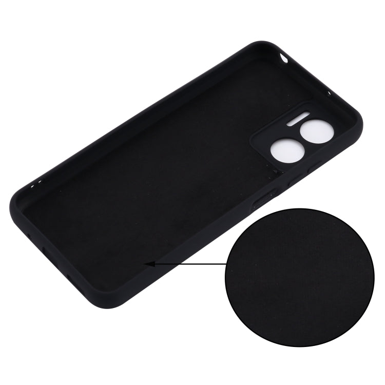 For Xiaomi Redmi 11 Prime 5G Pure Color Liquid Silicone Shockproof Phone Case(Black) - Xiaomi Cases by buy2fix | Online Shopping UK | buy2fix