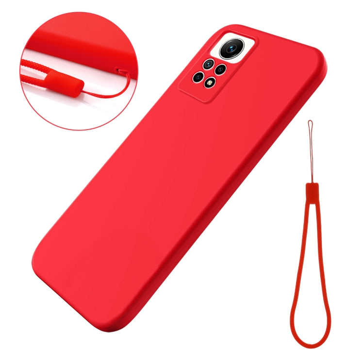 For Xiaomi Redmi Note 12 Pro 4G Pure Color Liquid Silicone Shockproof Phone Case(Red) - Xiaomi Cases by buy2fix | Online Shopping UK | buy2fix