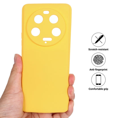 For Xiaomi 13 Ultra 5G Pure Color Liquid Silicone Shockproof Phone Case(Yellow) - 13 Ultra Cases by buy2fix | Online Shopping UK | buy2fix
