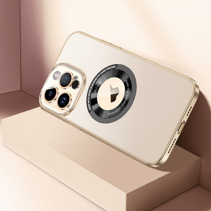 For iPhone 12 Pro CD Texture MagSafe Magnetic Phone Case(Champagne Gold) - iPhone 12 / 12 Pro Cases by buy2fix | Online Shopping UK | buy2fix