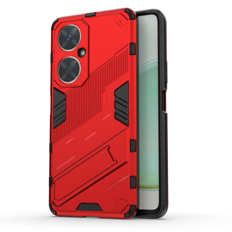 For Huawei nova 11i 4G Punk Armor 2 in 1 PC + TPU Phone Case with Holder(Red) - Huawei Cases by buy2fix | Online Shopping UK | buy2fix