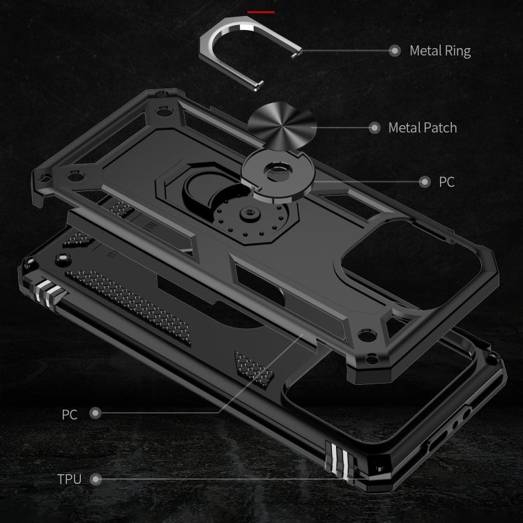 For iPhone 15 Shockproof TPU + PC Phone Case with Holder(Black) - iPhone 15 Cases by buy2fix | Online Shopping UK | buy2fix