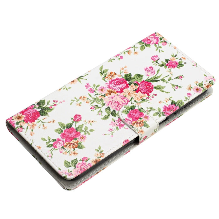 For OnePlus Nord CE 3 Lite 5G Colored Drawing Leather Phone Case(Peonies) - OnePlus Cases by buy2fix | Online Shopping UK | buy2fix