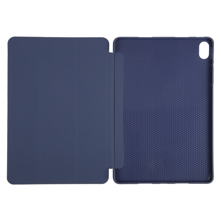 For Huawei MatePad Air 11.5 GEBEI 3-folding Holder Shockproof Flip Leather Tablet Case(Dark Blue) - Huawei by GEBEI | Online Shopping UK | buy2fix