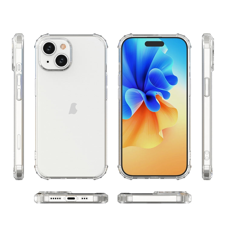 For iPhone 15 Four-Corner Shockproof Clear TPU Phone Case(Transparent) - iPhone 15 Cases by buy2fix | Online Shopping UK | buy2fix