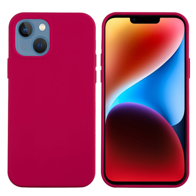 For iPhone 15 Plus Solid Color Silicone Phone Case(Rose Red) - iPhone 15 Plus Cases by buy2fix | Online Shopping UK | buy2fix