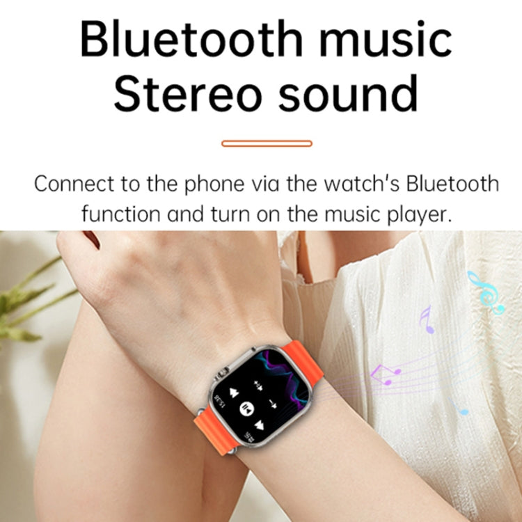 WS-E9 Ultra 2.2 inch IP67 Waterproof Silicone Band Smart Watch, Support Heart Rate / NFC(Blue) - Smart Watches by buy2fix | Online Shopping UK | buy2fix