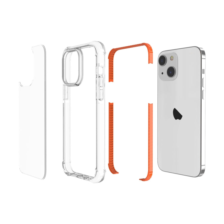 For iPhone 15 Plus Four-corner Shockproof TPU + Acrylic Phone Case(Orange) - iPhone 15 Plus Cases by buy2fix | Online Shopping UK | buy2fix