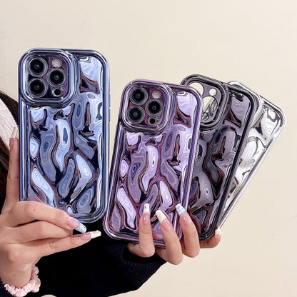 For iPhone 14 Electroplating Meteorite Texture TPU Phone Case(Purple) - iPhone 14 Cases by buy2fix | Online Shopping UK | buy2fix