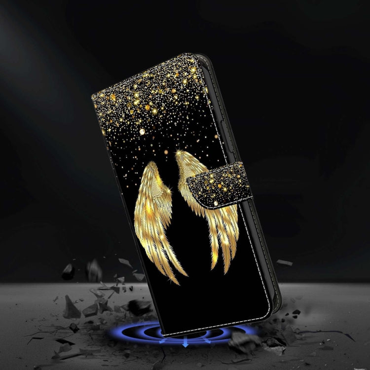 For Xiaomi Redmi Note 12 5G Global / Poco X5 Crystal 3D Shockproof Protective Leather Phone Case(Golden Wings) - Xiaomi Cases by buy2fix | Online Shopping UK | buy2fix