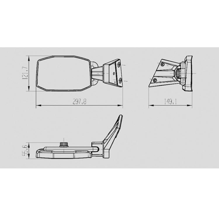 SF-JP-005 Jeep Rearview Mirror Reflective Mirror Side Reversing Mirror - Convex Mirror & Accessories by buy2fix | Online Shopping UK | buy2fix