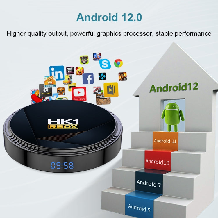 HK1RBOX H8-H618 Android 12.0 Allwinner H618 Quad Core Smart TV Box, Memory:4GB+64GB(US Plug) - Allwinner H6 by buy2fix | Online Shopping UK | buy2fix