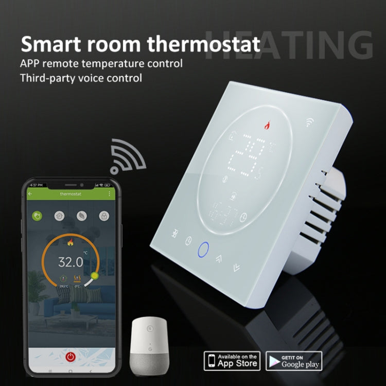 BHT-008GALW 95-240V AC 5A Smart Home Water Heating LED Thermostat With WiFi(White) - Thermostat & Thermometer by buy2fix | Online Shopping UK | buy2fix