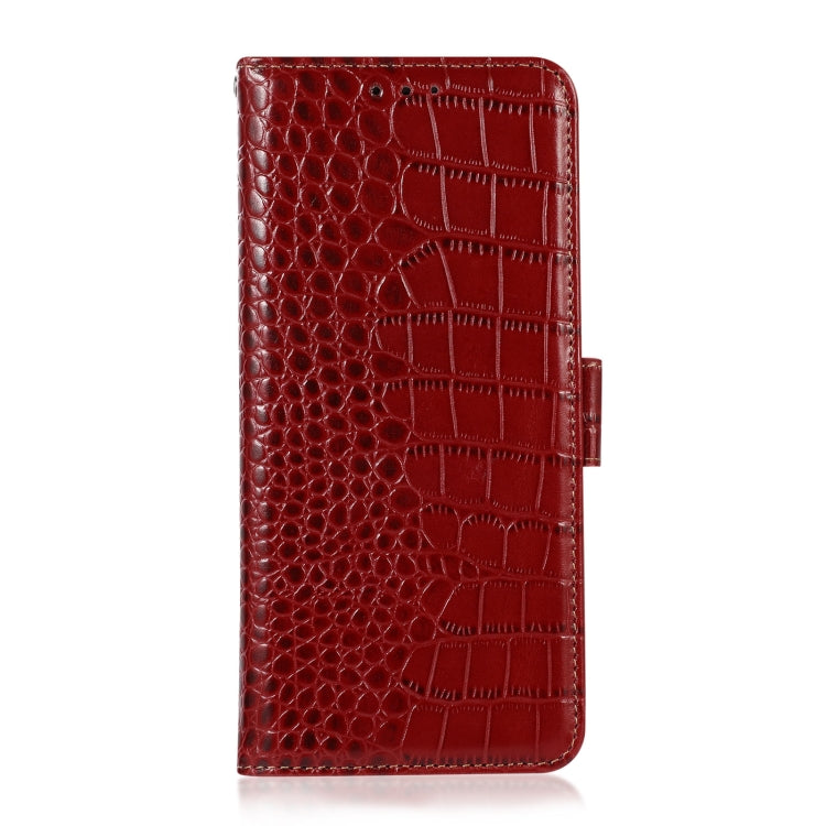 For OnePlus Nord 3 / Ace 2V Crocodile Top Layer Cowhide Leather Phone Case(Red) - OnePlus Cases by buy2fix | Online Shopping UK | buy2fix